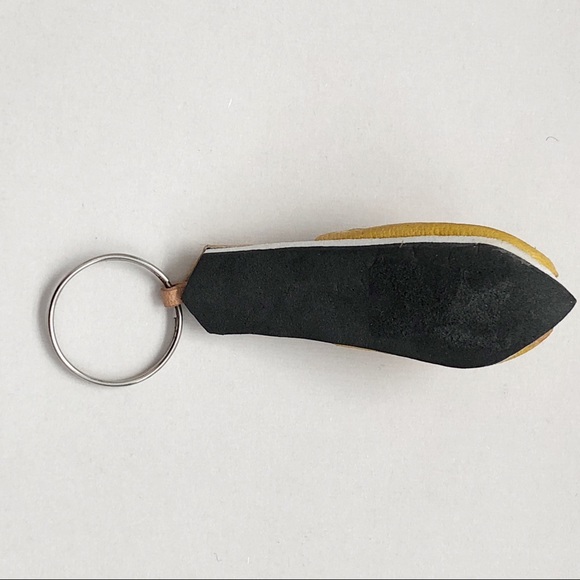 NEW Moroccan Golden Leather Babouche Slipper Key Chain - Picture 4 of 5